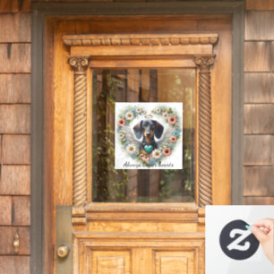 Dachshund Floral Heart