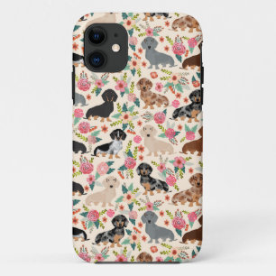 Dachshund florals pattern dog Case-Mate iPhone case