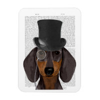 Dachshund, Formal Hound and Hat