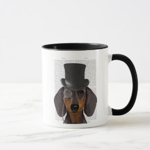 Dachshund, Formal Hound and Hat Mug