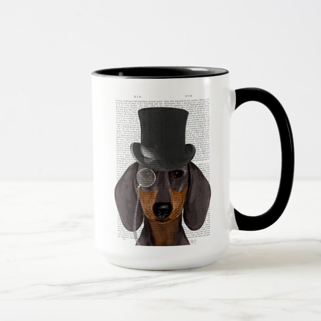 Dachshund, Formal Hound and Hat Mug (Right)