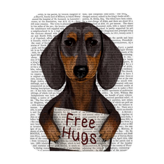Dachshund Free Hugs Magnet (Vertical)
