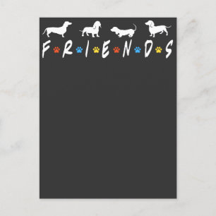 Dachshund Friends Postcard