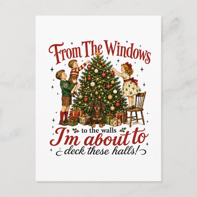 Dachshund From The Windows Postcard (Front)