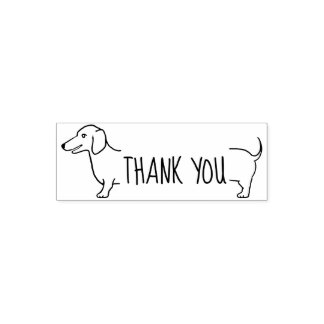 Dachshund Front and Back Border | Cute Doxie Self-inking Stamp