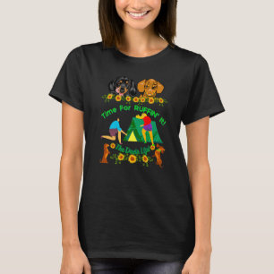 Dachshund Funny Wiener Dog Cute Pet Camping Ruffin T-Shirt