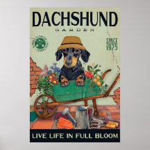 Dachshund Gardening funny quotes gift