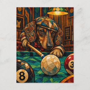 Dachshund, Geometric Mosaic Postcard