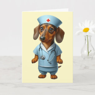 Dachshund Get Well Card