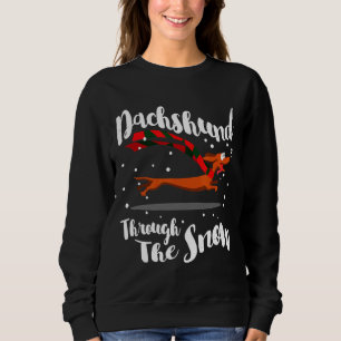 Dachshund Gif Through The Snow Sweatshirt