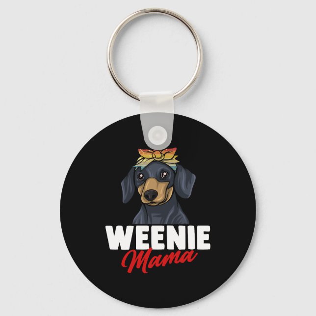 Dachshund Gift Dixie Wiener Doxie Dackel  Key Ring (Front)