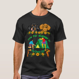 DACHSHUND GIFTS FUNNY WIENER DOG CUTE PET CAMPING T-Shirt