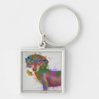 Dachshund & Glasses Rainbow Splash