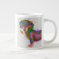 Dachshund & Glasses Rainbow Splash