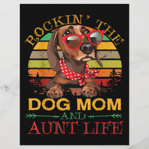 Dachshund Glasses Rockin Dog Mum Gift For Aunt
