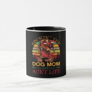 Dachshund Glasses Rockin Dog Mum Gift For Aunt Mug