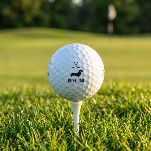 Dachshund Golf Dad Titleist Pro V1 Golf Ball Gift