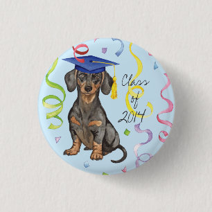 Dachshund Graduate 3 Cm Round Badge