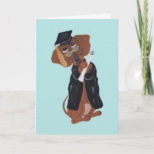 Dachshund Graduate Card