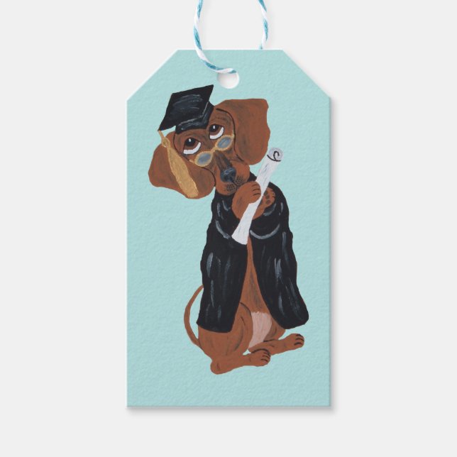 Dachshund Graduate Gift Tags (Front)