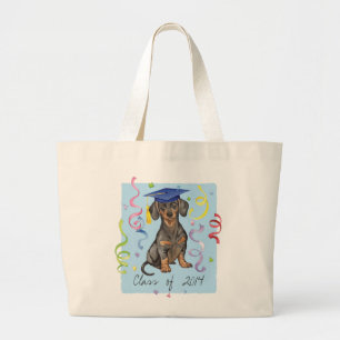 Dachshund Graduate Large Tote Bag