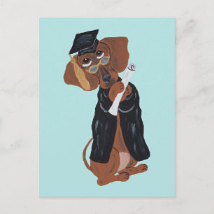 Dachshund Graduate Postcard