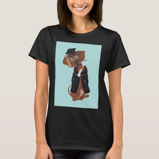 Dachshund Graduate T-Shirt (Front)