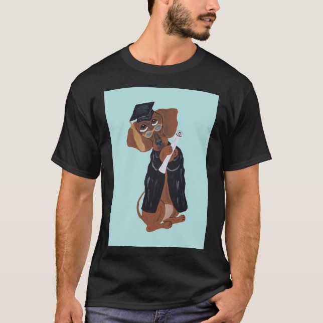 Dachshund Graduate T-Shirt (Front)