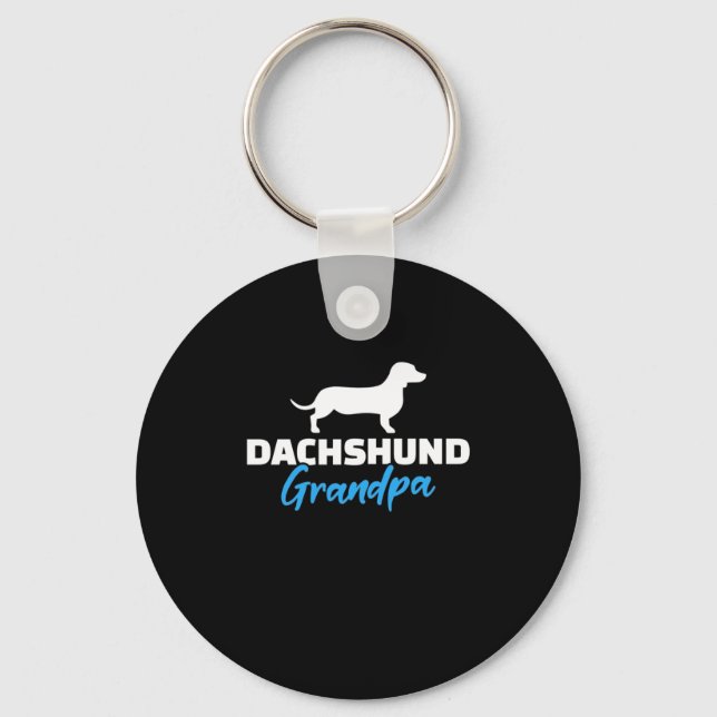 Dachshund Grandpa Key Ring (Front)