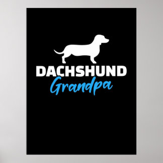 Dachshund Grandpa Poster