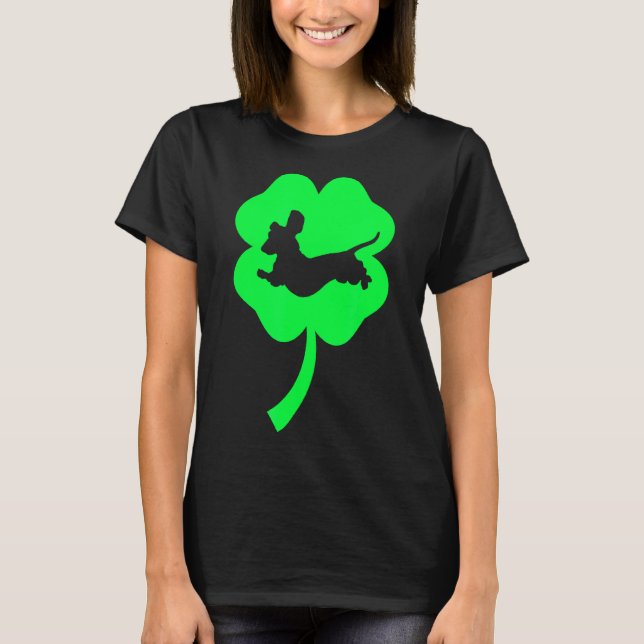 Dachshund Green Leaf C T-Shirt (Front)
