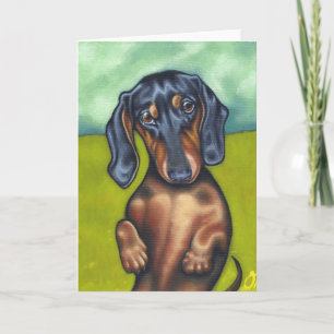 Dachshund Greeting Card