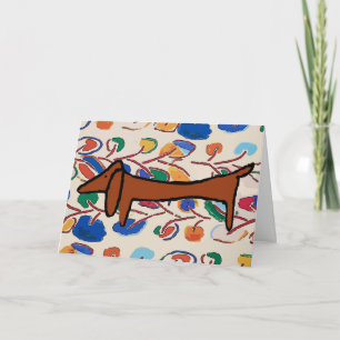 Dachshund Greetings Holiday Card