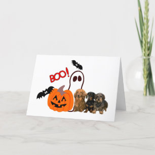 Dachshund Halloween Card