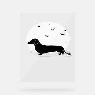 Dachshund Halloween Costume My Dachshund is My Bo Acrylic Sign