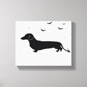 Dachshund Halloween Costume  My Dachshund is My Bo Canvas Print