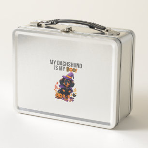 Dachshund Halloween Costume  My Dachshund is My Bo Metal Lunch Box
