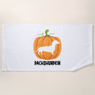 Dachshund Halloween Dog Beach Towel