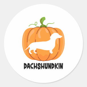 Dachshund Halloween Dog Classic Round Sticker