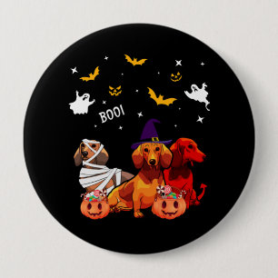 Dachshund Halloween Dog Lover 10 Cm Round Badge