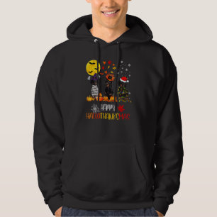 Dachshund Halloween Happy HalloThanksMas Autumn Th Hoodie