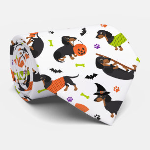 Dachshund Halloween Neck Tie