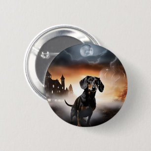 Dachshund Halloween Scary 6 Cm Round Badge