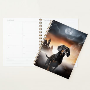 Dachshund Halloween Scary Planner