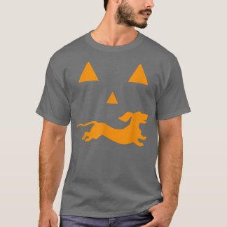 Dachshund Halloween Spooky Face Funny Dog Classic  T-Shirt