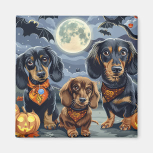 Dachshund Halloween Spooky  Magnet