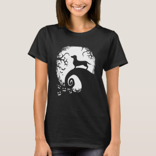 Dachshund Halloween Under The Moonlight Spooky Dog T-Shirt