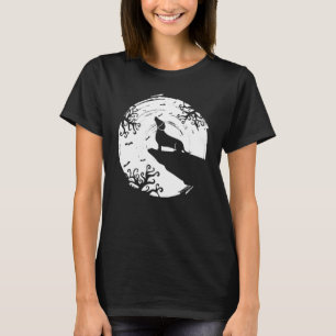 Dachshund Halloween Werewolf Howl Full Moon Dogs N T-Shirt