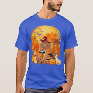 Dachshund Halloween Witch Moon CandyTrick T-Shirt