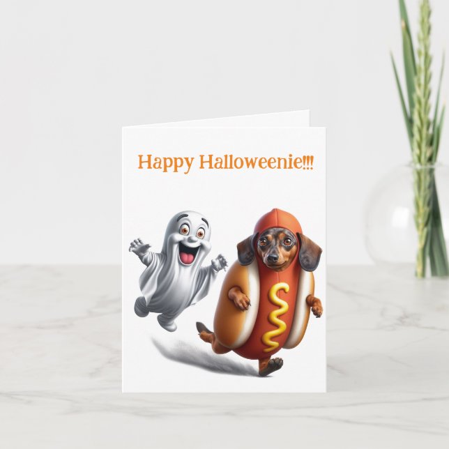 Dachshund Halloweenie Card (Front)